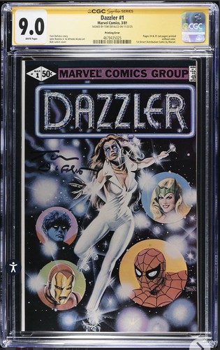 Dazzler #1 CGC SS 9.0 (Marvel, 1981) Signed By Tom Defalco