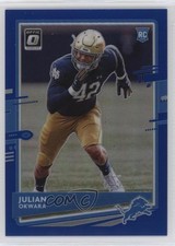 2020 Panini Donruss Rookie Optic Preview Blue Prizm /125 Julian Okwara 12b5