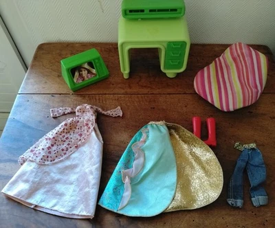 Vintage BARBIE Mattel 1977 West Germany Bureau + télévision + fauteuil etc CA31 - Photo 1/4