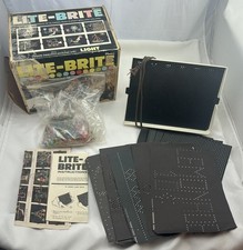 1973 Lite Brite by Hasbro 12 Sheets, 200 Pegs Working Great Cond FREE SHIPPING