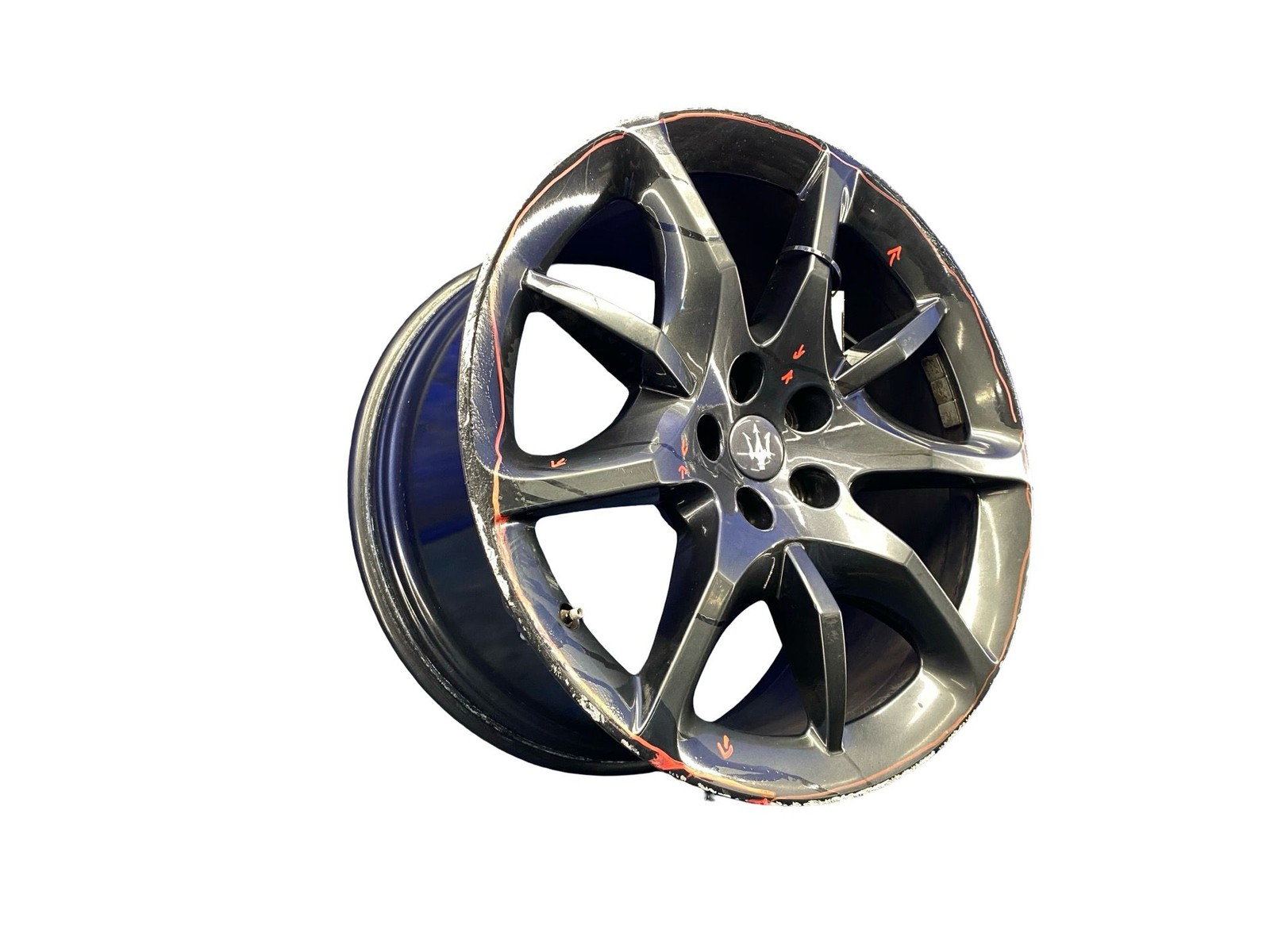 2008 - 2019 Maserati Granturismo Oem 20X10.5 Rear 8 Spoke Wheel Rim Black