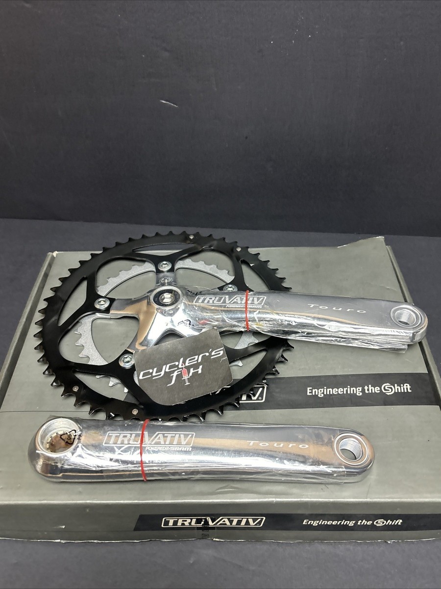 NOS 175mm Sram Truvativ Touro Double 50-36T Power Spline Crankset