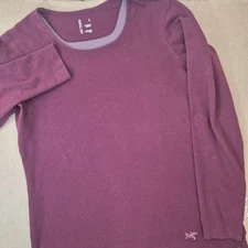 Arc'teryx Sirrus Long Sleeve Top Women's Large Maroon Thermal Base Layer 