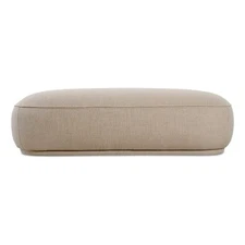 Moe's Home Collection Marion Ottoman Fabric Beige
