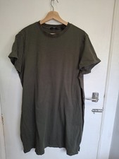 Khaki green t-shirt dress size 22 Next
