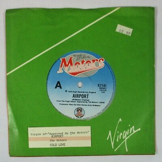 THE MOTORS AIRPORT / COLD LOVE 7" AUST PRESS VINYL JUKEBOX STRIP LABEL