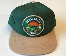Rare HTF Farm Valley Feed Sewn Patch 2 Tone Snapback Hat K-Products USA