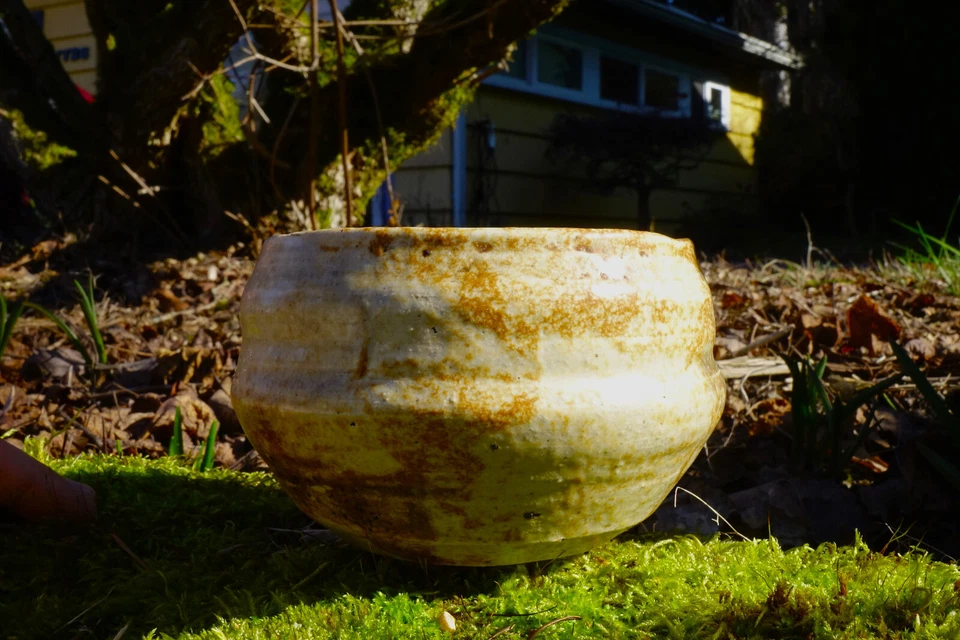 Antiguo japonés período Edo Kiseto Chawan/tazón de té con caja y sudario Foto 3 de 4