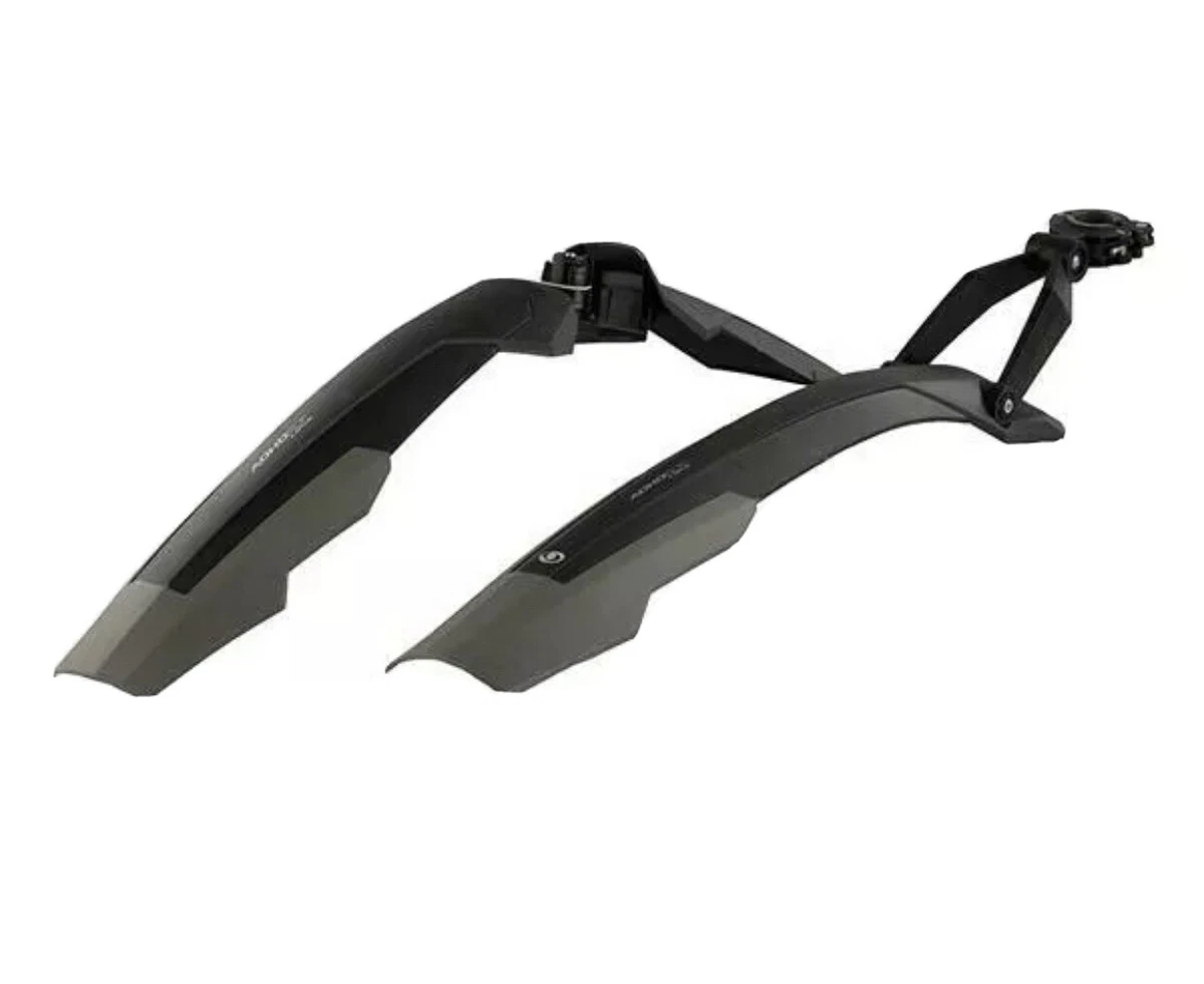 Dilwe Set Parafanghi Per Mountain Bike - Anteriore E Posteriore, In Plastica Nera, Con Fascette, Adatti Alla Maggior Parte Delle Bici, Antifango