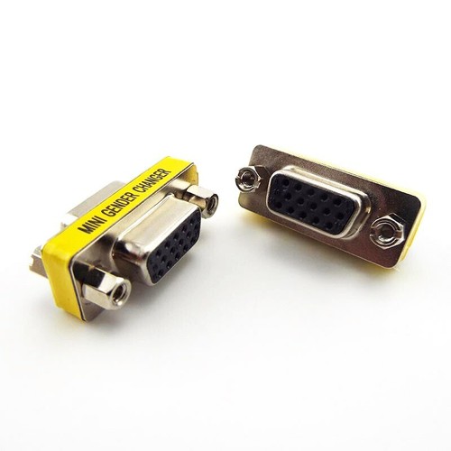 1pcs VGA SVGA 15 Pin Female to Female F/F Mini Gender Changer Adapter Connector - Picture 3 of 5