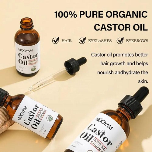 Natural Castor Oil Eyelash Growth Serum Hair Treatment Eyebrow Liquid Essentia/ - Picture 9 of 15