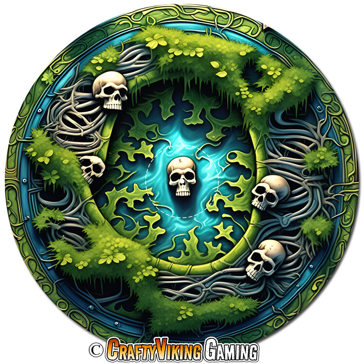 Swamp Land I 7.57-inch Warhammer 40K AoS Neoprene Objective Marker  -image