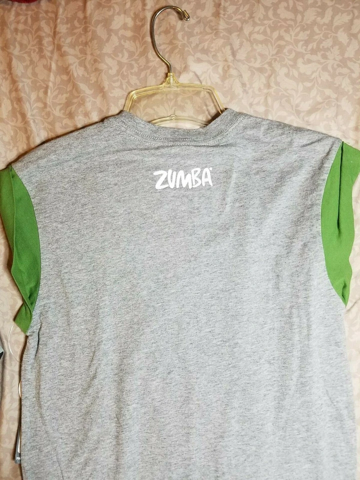 Nueva camiseta sin mangas Zumba Wear para hombre (mujer) gris trueno talla XS XSMALL Foto 4 de 4