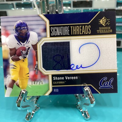 shane vereen 2011 upperdeck signature threads college card ,auto,ser#14/25