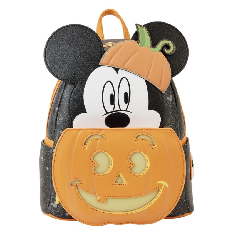 Mickey Mouse Halloween Pumpkin Light Up Mini Backpack