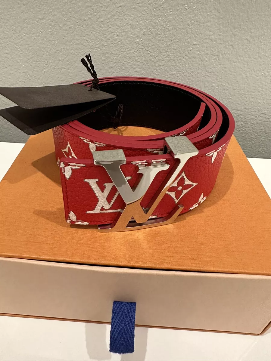 supreme red louis vuitton belt