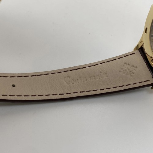 Patek Philippe Calatrava Voyage Temps 37mm or Jaune Blanc Cadran Montre 5134J - Photo 12 sur 12