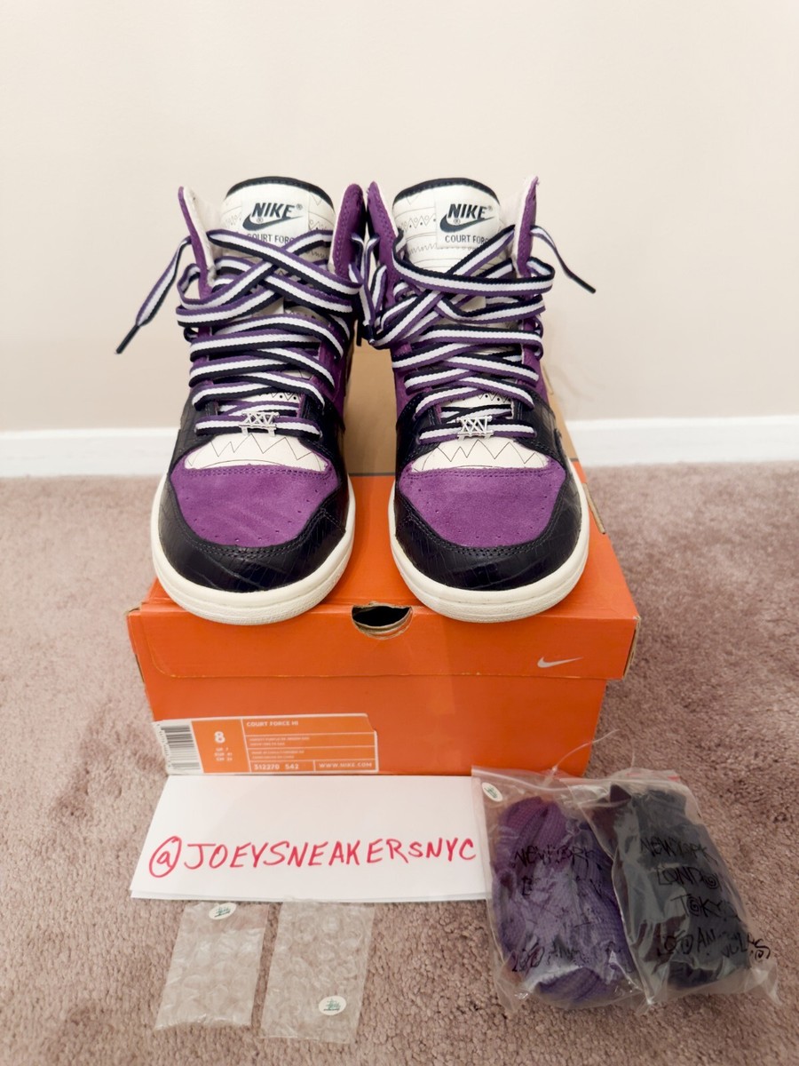 Nike Court Force x Stussy sz 8 Men Purple 312270-542 Rare Nike Court Force x Stussy sz 8 Men Purple 312270-542 Rare