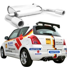 BASTUCK Sportauspuff re li je 1x90mm Suzuki Swift Sport 1600 EZ MZ ab Bj.05 1.6l