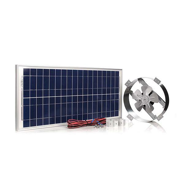 Amtrak Solar Powerful 50-Watt Galvanized Steel Solar Attic Fan Quietly