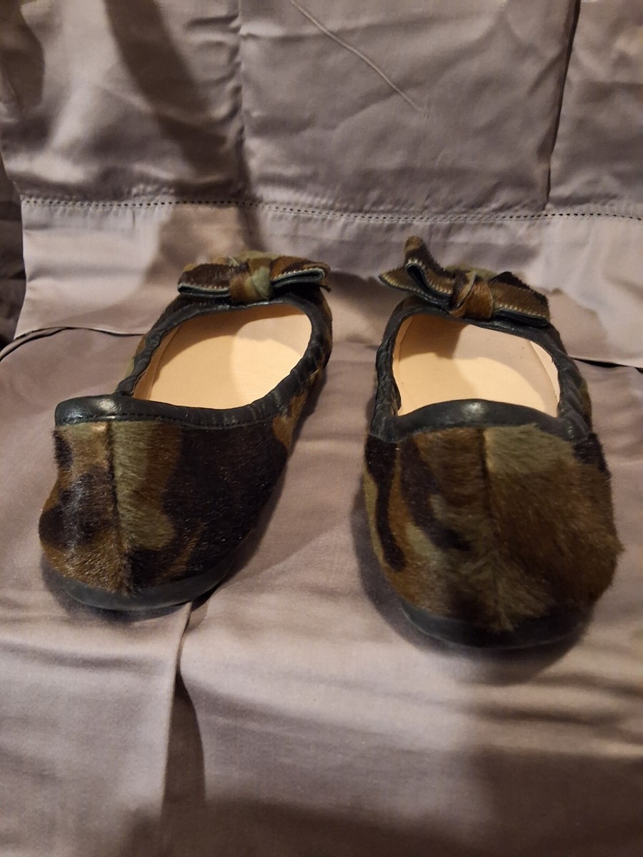 Prada Ribbon Ballet Camo Fur Woman Shoes Sz. 39 | eBay