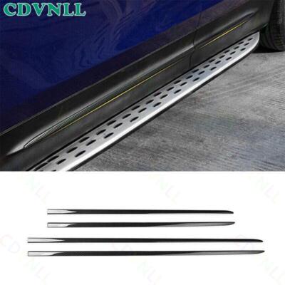 For Benz GLB 2020-2022 Steel Carbon Fiber Side Door Body Molding Sill Guard Trim
