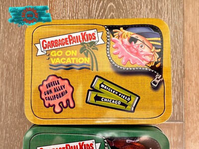 2021 TOPPS GARBAGE PAIL KIDS GO ON VACATION EMPTY BLASTER YELLOW TIN EMPTY******