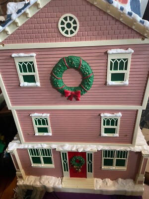 Large Christmas Santa's Musical Workshop House Lighted