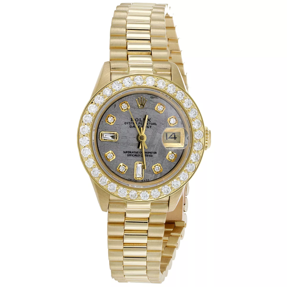 DateJust President 18K Gold 26mm Meteorite 1.38 CT. | eBay