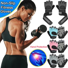 Fitness Half Finger Gloves Training Bodybuilding Workout Gym Cycling Non-slip
