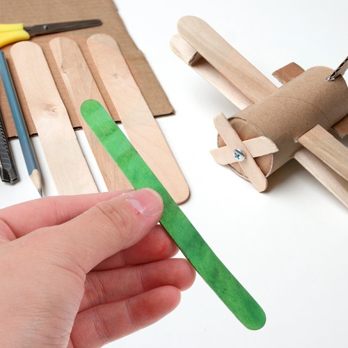 100 PCS Ice Cream Stick Child Popsicle Craft Sticks Colored Wood - 第 4/12 張圖片