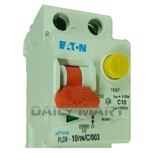 New In Box EATON MOELLER PLD9-10/1N/C/003 Circuit Breaker 10A 30mA - Picture 1 of 2