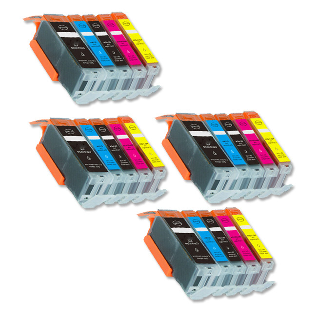 Canon 225 Ink 5-Pack Compatible Ink Combo Set For Canon Pixma MG5522, MG5500, MG5620, MX922 & More Canon 251 Cyan - Foto 6