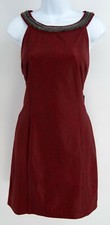 NEW Guess Women's Red Faux Leather Dress Sz 12 Rhinestones