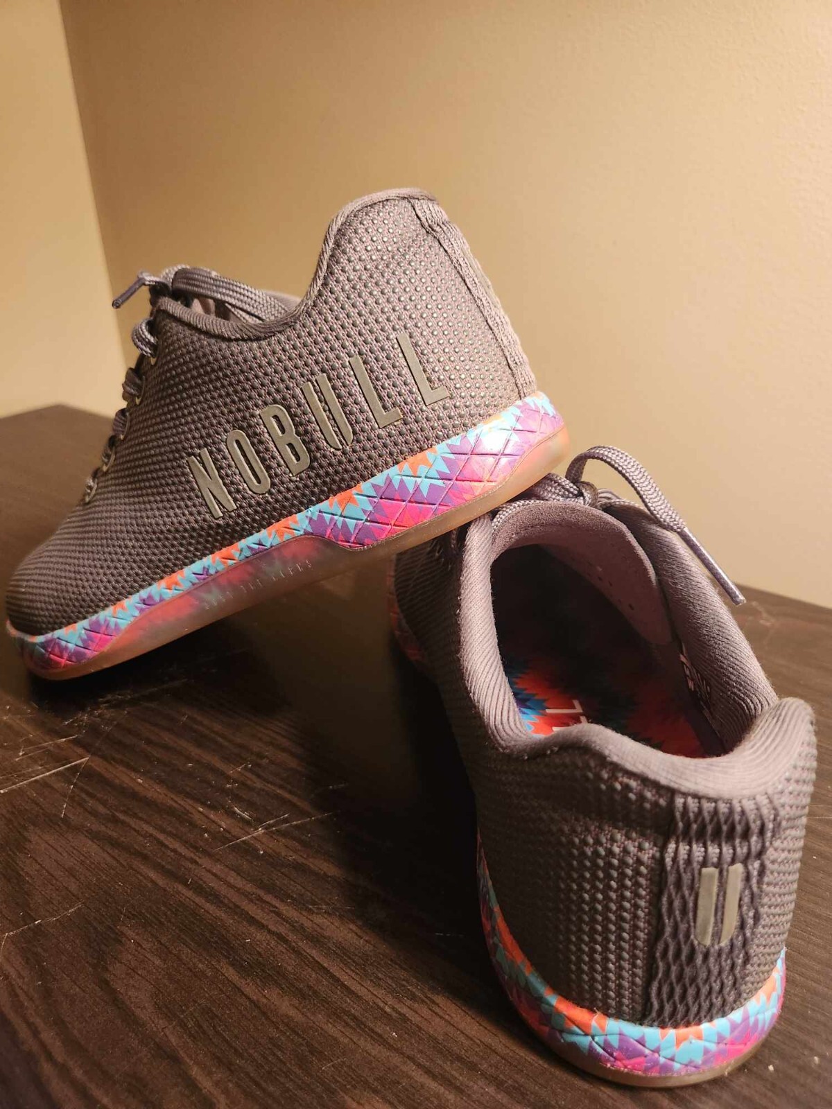 NOBULL Women’s Size 8 Gray Patchwork SuperFabric … - image 1