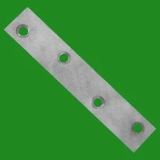 8x 100mm (4") Flat Steel Brackets Straight Mending Plates Repair Fixing Joining