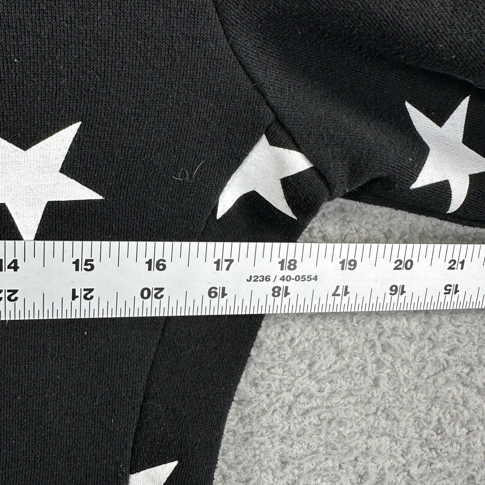 Reflex Women’s Juniors M Pullover Hoodie Light Black White Stars Boho Outdoors - Image 3 of 4