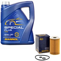 MotoröL Set 10W-30 5 Liter + ÖLfilter Sh 4049 P FüR Audi A3 Tt 1.6 Tdi 2.0 Tdi