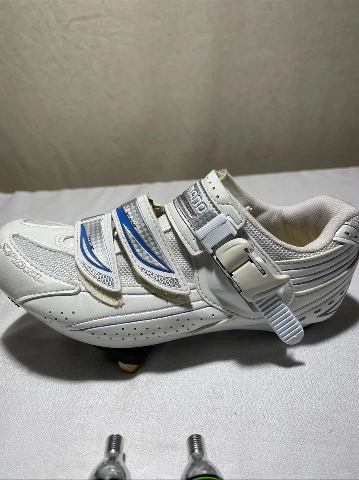 Shimano SH-WR41 SPD Mujer Bicicleta de Carretera Zapatos EU-38/23.8 Cm Blanco/Azul Ciclismo Foto 4 de 4
