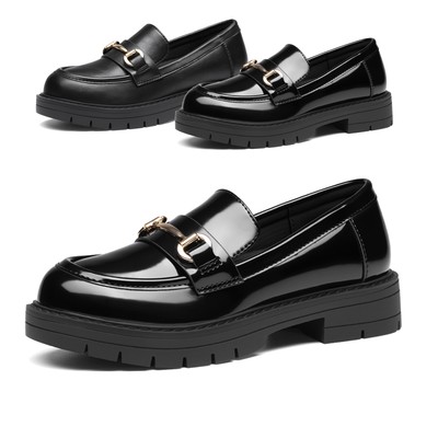 Girls Loafers  Slip On Breathable Loafers for School Uniform Dress Shoes