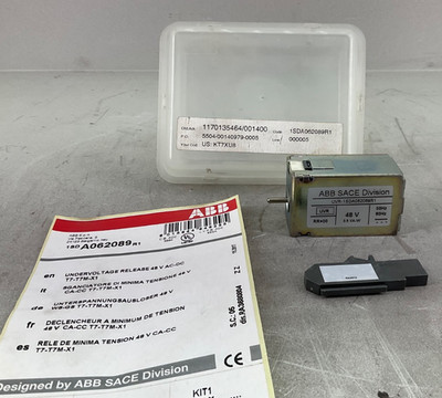 NEW ABB KT7XU8 UNDERVOLTAGE RELEASE 48V AC/DC FOR T7/T7M/X1 1SDA062089R1