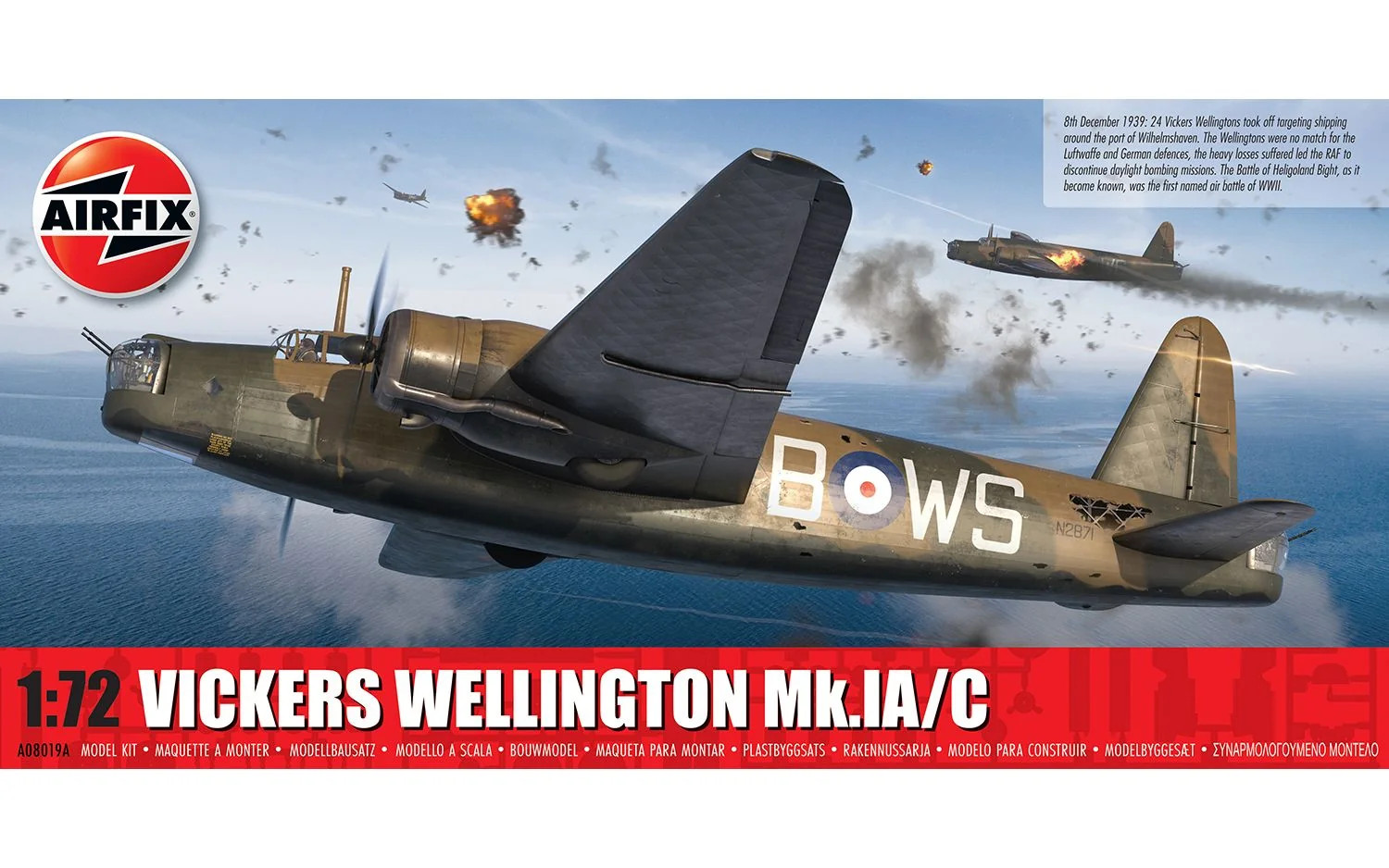 Airfix A08019A Vickers Wellington Mk.IA/C 1:72 Scale - Plastic Kit - Image 10