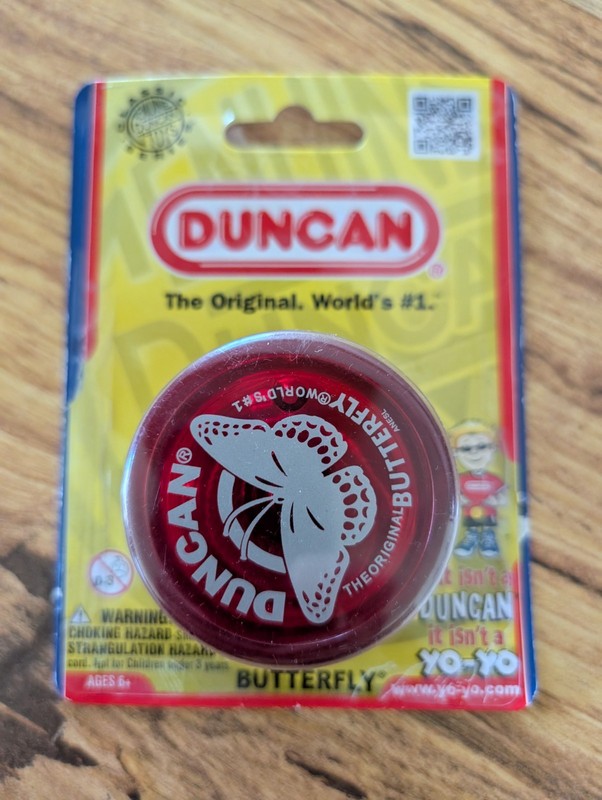 DUNCAN BUTTERFLY YO-YO - THE ORIGINAL WORLDS #1 YOYO - (RED) - BRAND NEW!