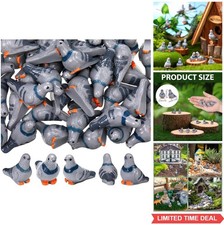 50 Mini Resin Pigeons 1 Inch Tiny Bird Statues Bulk Figurines for Home Decor