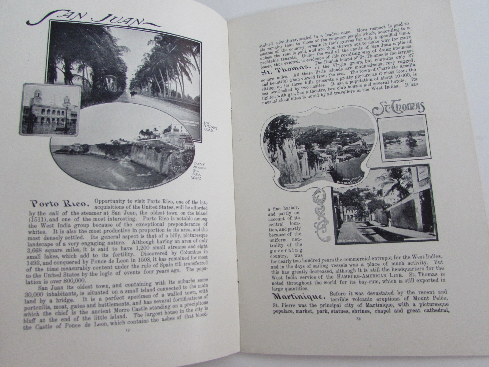 1902 Hamburg-American Line Nassau West Indies Bermuda Cruise Ship Tour Guide