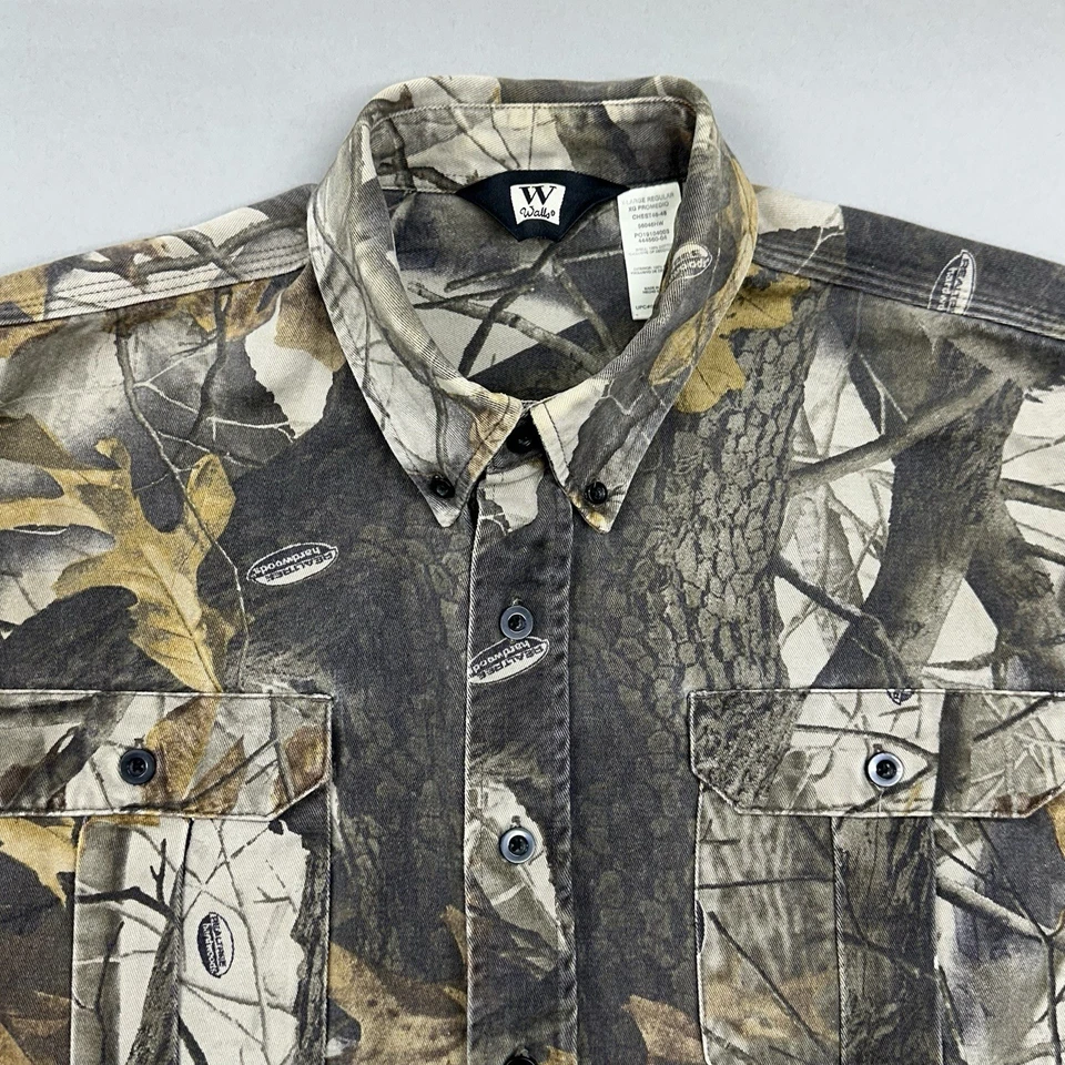 Walls Men’s XL RealTree Long Sleeve Button Up Camo Hunting Shirt Pockets 🦌 - Image 2 of 4