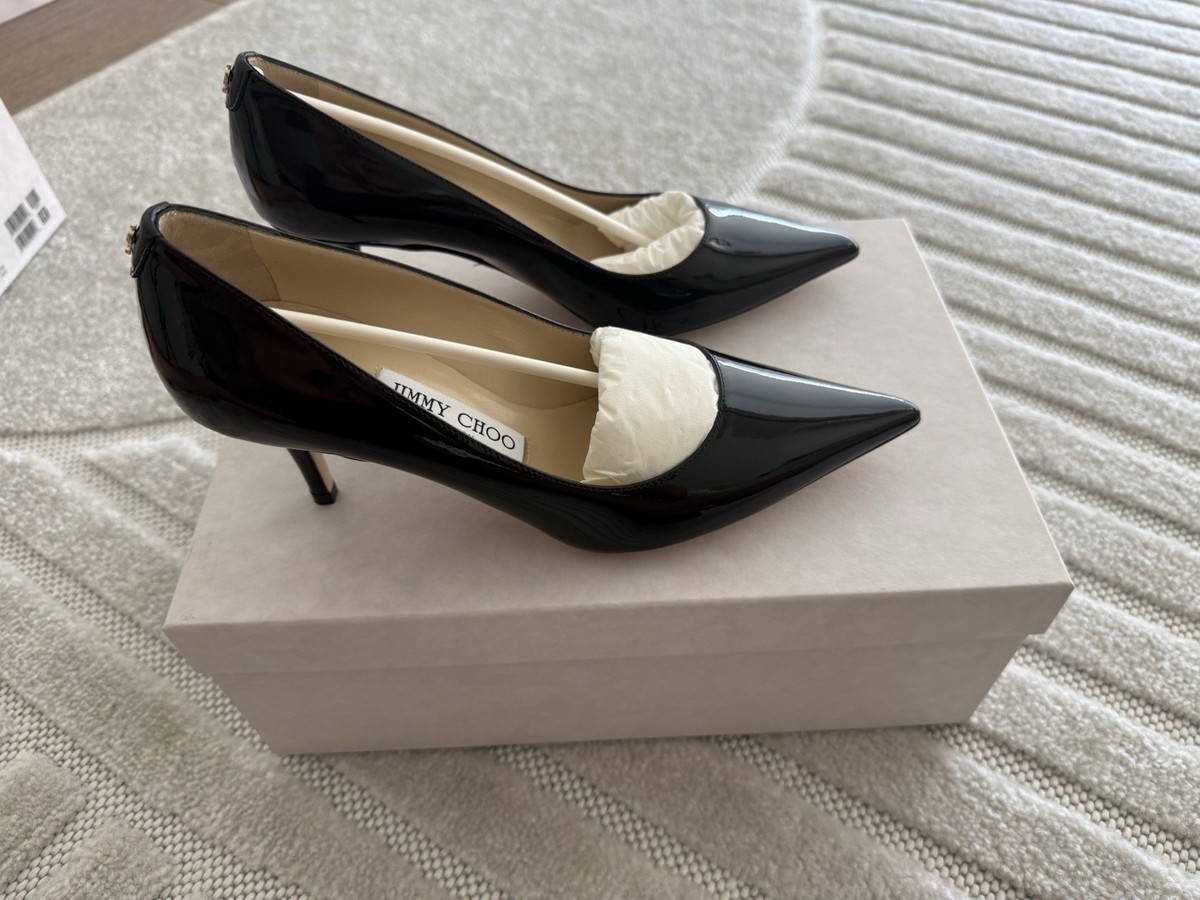 JIMMY CHOO ブラックベルベットパンプス　37 Jimmy Choo Heels AURORA | Size 37 | Leather Black Women Pump | eBay