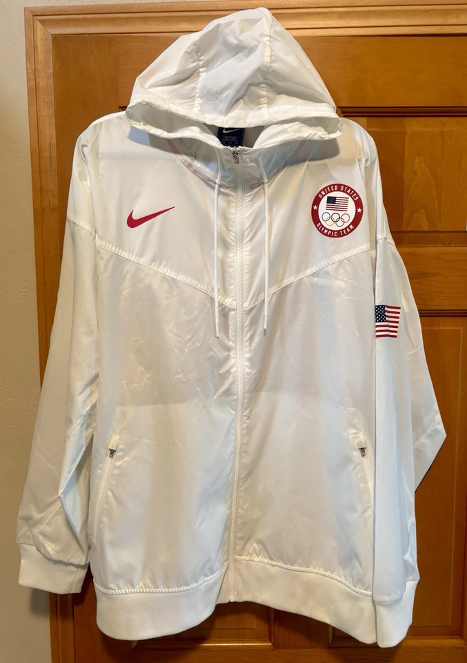 Hombres Equipo EE. UU. Nike 2020 Verano Juegos Olímpicos Windrunner Chaqueta Cremallera Completa - Talla XXL Alta Foto 2 de 4