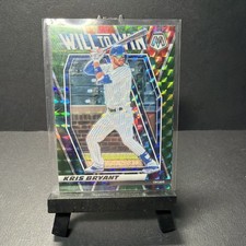 2021 Panini Mosaic - Will to Win Kris Bryant #WTW3 Green Mosaic Prizm
