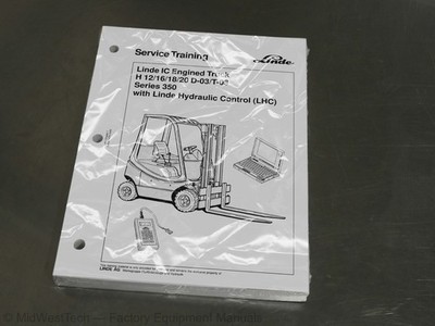 Linde H 12,H16,H18,H20 D-03,T-03 Ser 350 IC Engine w/LHC Forklift Service Manual